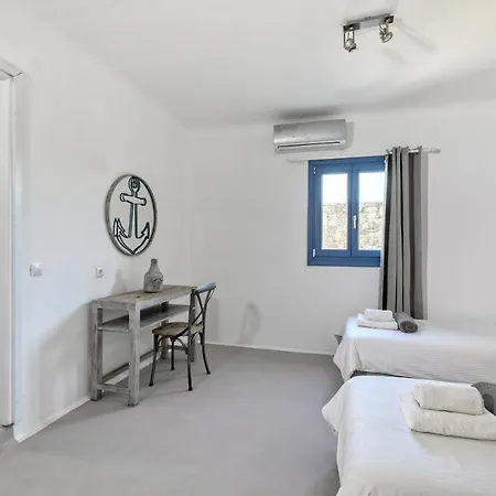 Elegant Mykonos Private Pool Atmos 3 Bedrooms Sea View Panormos *
