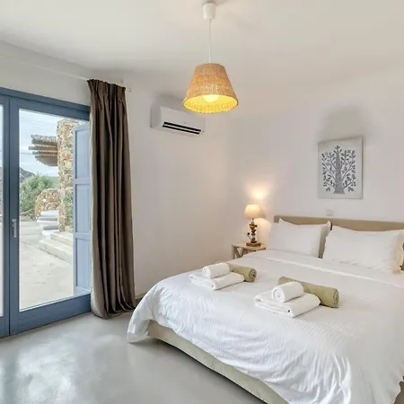 Villa Elegant Mykonos Private Pool Atmos 3 Bedrooms Sea View Panormos
