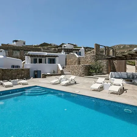 Elegant Mykonos Private Pool Atmos 3 Bedrooms Sea View Panormos *