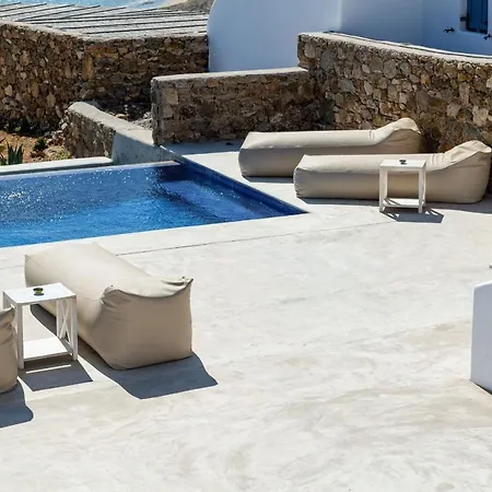 Elegant Mykonos Private Pool Atmos 3 Bedrooms Sea View Panormos Villa *