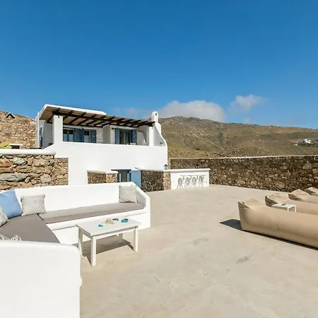 Elegant Mykonos Private Pool Atmos 3 Bedrooms Sea View Panormos ヴィラ *