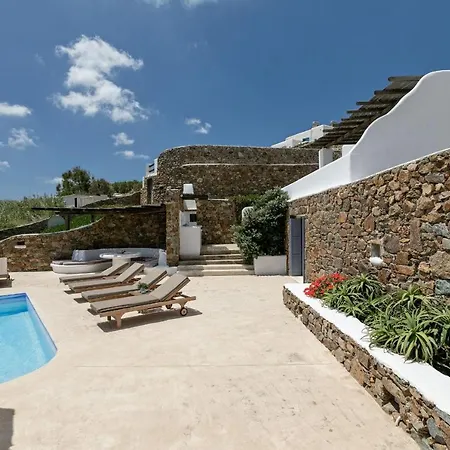 Villa Elegant Mykonos Private Pool Atmos 3 Bedrooms Sea View Panormos