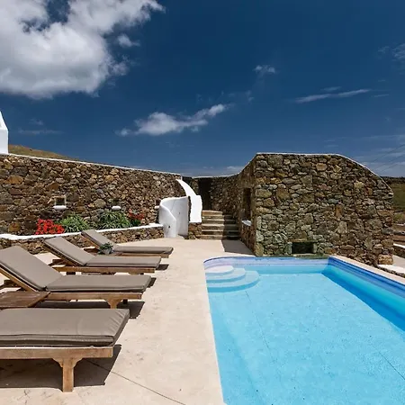 Elegant Mykonos Private Pool Atmos 3 Bedrooms Sea View Panormos *