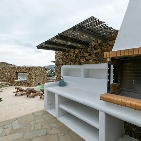 Elegant Mykonos Private Pool Atmos 3 Bedrooms Sea View Panormos *