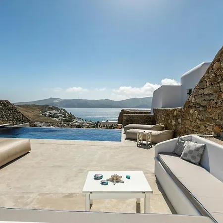 别墅 Elegant Mykonos Private Pool Atmos 3 Bedrooms Sea View Panormos 帕诺尔莫斯米科诺斯