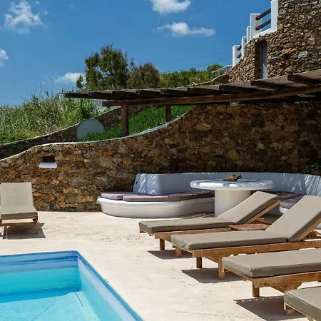 Elegant Mykonos Private Pool Atmos 3 Bedrooms Sea View Panormos