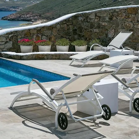 Elegant Mykonos Private Pool Atmos 3 Bedrooms Sea View Panormos